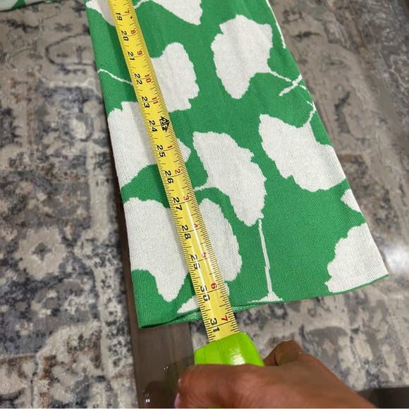 NWT Diane Von Furstenberg Target High Rise Gingko Green Sweater Knit Pants XXS - Picture 12 of 12